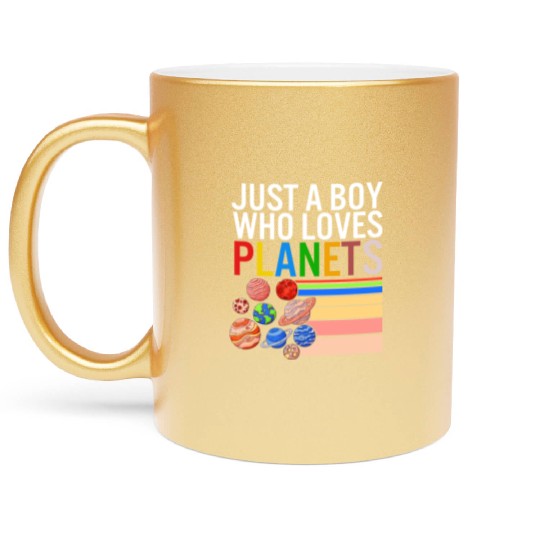Solar System Metallic Mugs, Just A Boy Who Loves Planets
