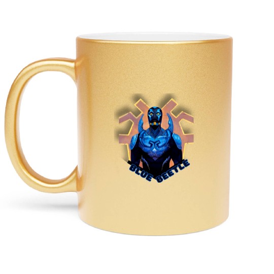 Blue Beetle Metallic Mugs