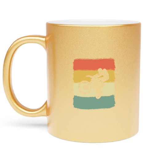 Motorcross Dirt Bike Motorcyclist Or Racer Gift Metallic Mugs