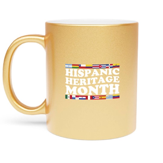 Hispanic Heritage Month Funny Hispanic Spanish Metallic Mugs