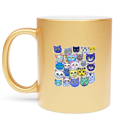 Hilarious Meme Cats: Shareable Humor Pack Metallic Mugs