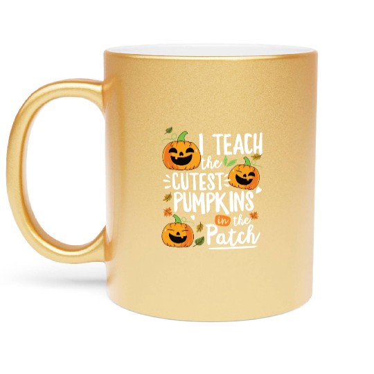 Teacher Halloween Pre K Teacher Kindergarten Metallic Mugs