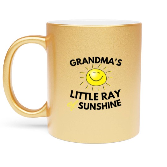 Grandma's Little Ray Of Sunshine Cute Baby Metallic Mugs