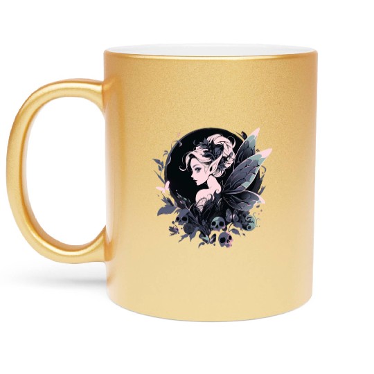 Pastel Goth Dark Fairy Metallic Mugs