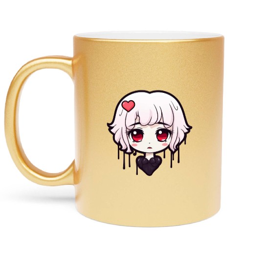 "Kawaii Sad Girls Club" by ART1SAN Metallic Mugs