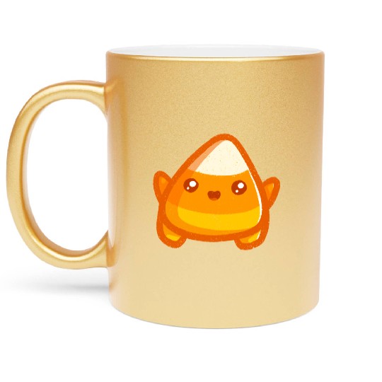 Super Cute Candy Corn Kawaii Candy Corn Metallic Mugs