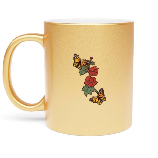 Natures Monarch Butterflies Metallic Mugs