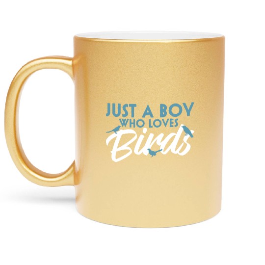 Bird Budgie Boy Avian Love Robin Heron Hummingbird Metallic Mugs
