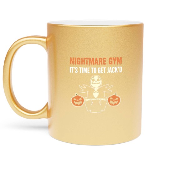 Nightmare Gym Grim Reaper Fan Gift Metallic Mugs