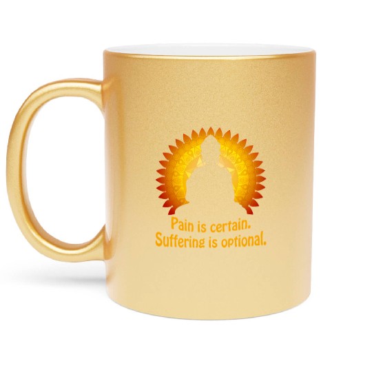 Buddha Yoga Mandala Meditation Buddhism Namaste Metallic Mugs