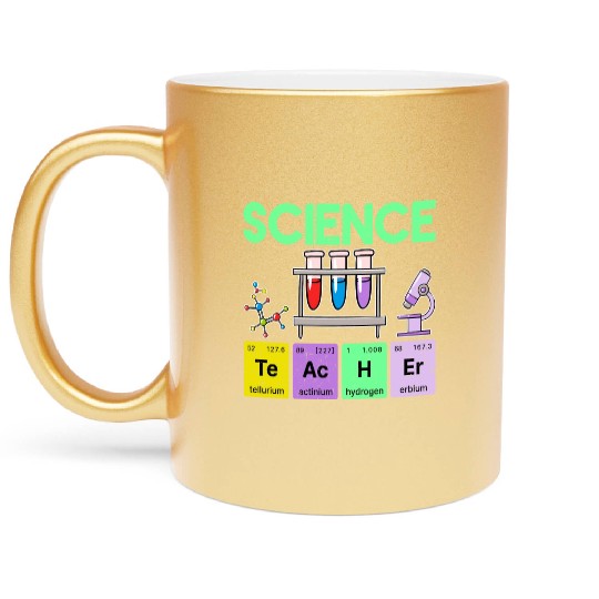 Science Teacher Periodic Table Elements Chemistry Metallic Mugs