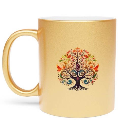 Tree Lovers Tree of Life Metallic Mugs