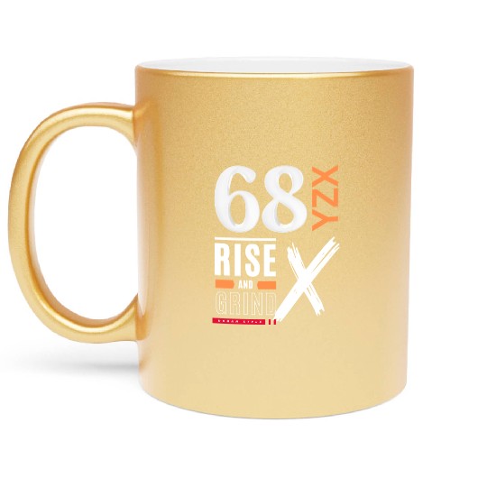 Rise and grind urban style Metallic Mugs