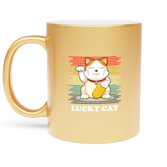 Lucky Cat - Maneki Neko Metallic Mugs