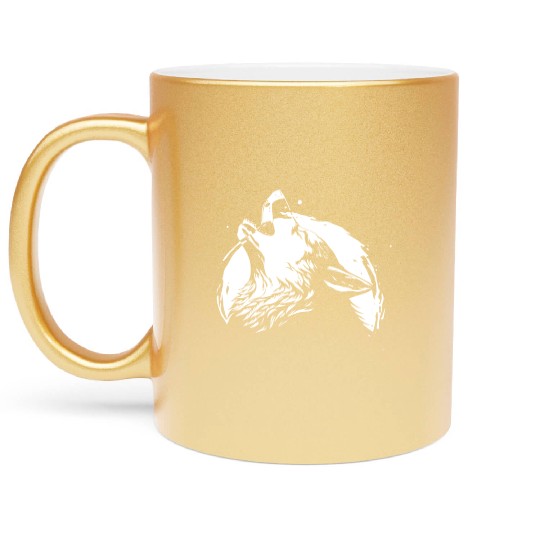 Wolf Howl Wilderness Wildlife Metallic Mugs