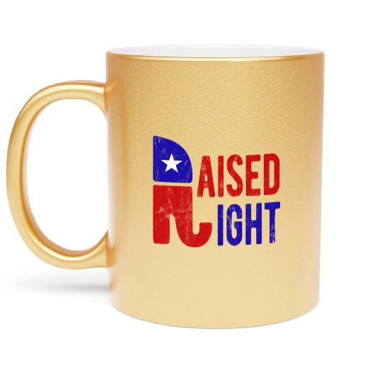 Raised Right Proud Republican Elephant Logo Usa Metallic Mugs
