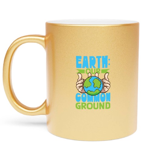 Climate Change Environmental Earth Day Planet Metallic Mugs