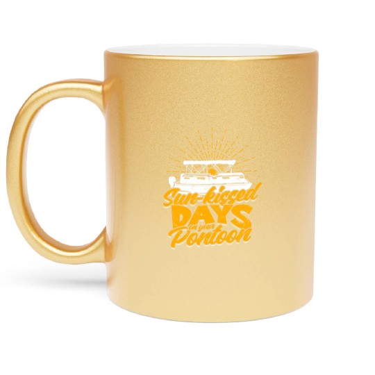 Sun-kissed days on your pontoon - Pontoon Metallic Mugs