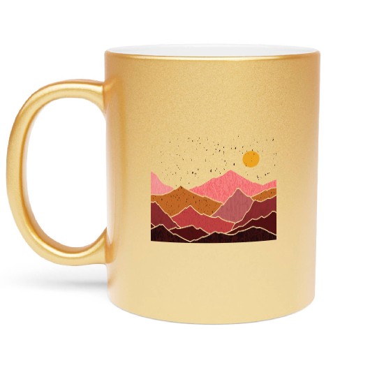 Mountains Nature Adventure Outdoor Metallic Mugs