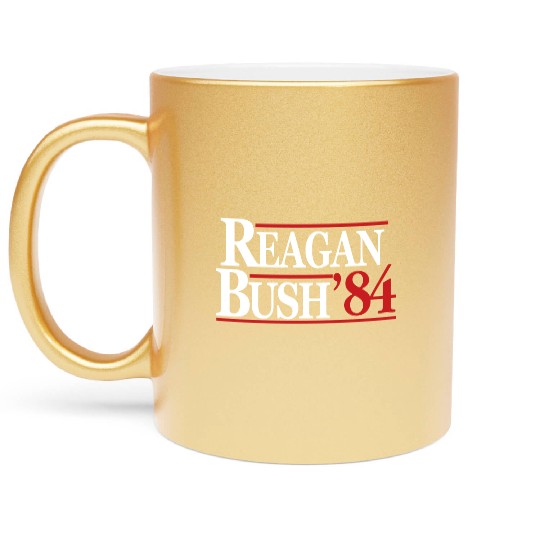 Reagan Bush 1984 V2 Metallic Mugs