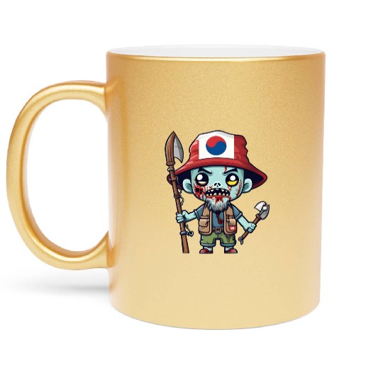 Fisherman Korean Zombie Metallic Mugs