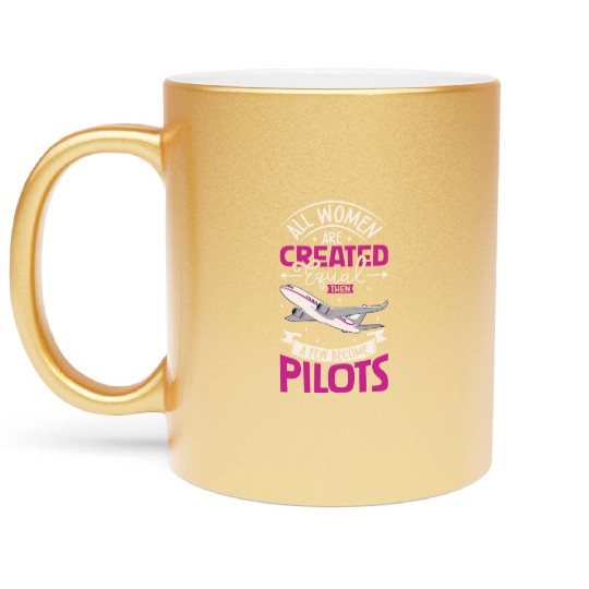 Pilot Aviation Airplane Airline Future Pilots Metallic Mugs