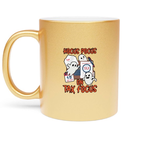 Hocus Focus on Tax Focus Accountant Halloween Metallic Mugs