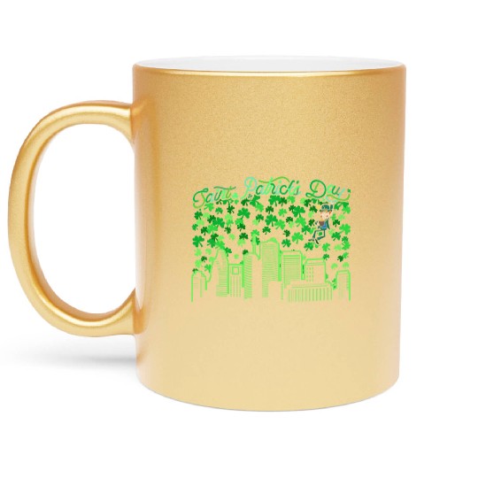 Saint Patrick's Day Houston Texas Metallic Mugs