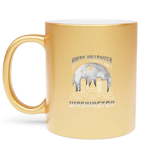 Happy Halloween Washington DC Metallic Mugs