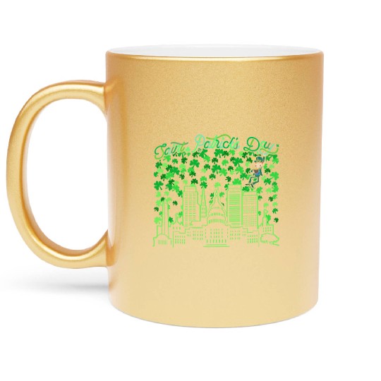 Saint Patrick's Day Washington DC Metallic Mugs