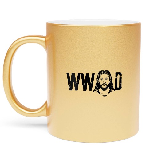 Wwjd Jesus Christ Christian Vbs Metallic Mugs