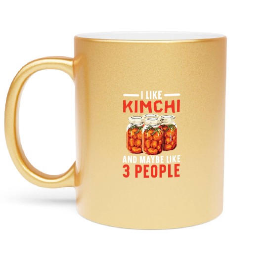 Kimchi Lover Korean Cuisine Spicy Food South Korea Metallic Mugs
