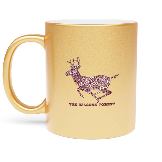 Deer - Maroon Metallic Mugs
