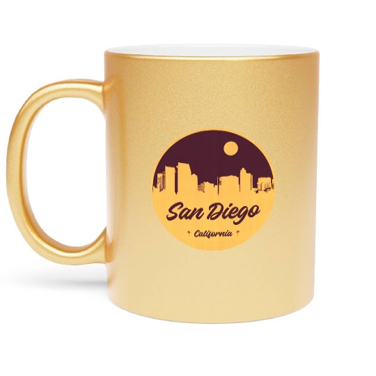 San Diego Skyline Metallic Mugs