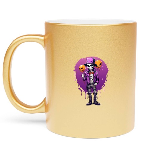 Halloween Masquerade Spooky costumes Falloween Metallic Mugs