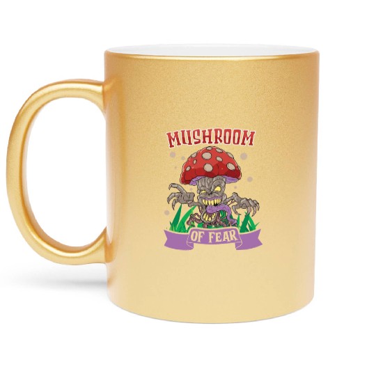 Horror Halloween Mushroom Collector Mushroom Farm Metallic Mugs