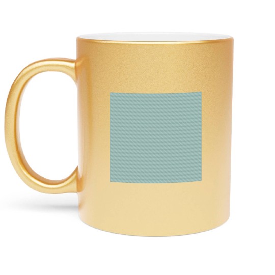 Teal Minimal Texture Metallic Mugs