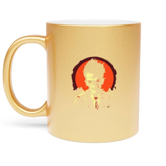 Zombie Apocalypse Ready for Halloween Grim Reaper Metallic Mugs