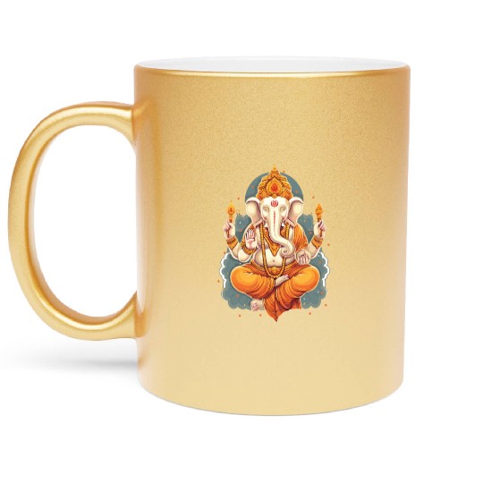 Happy Diwali Diwali Festival Indian Hindu Hinduism Metallic Mugs
