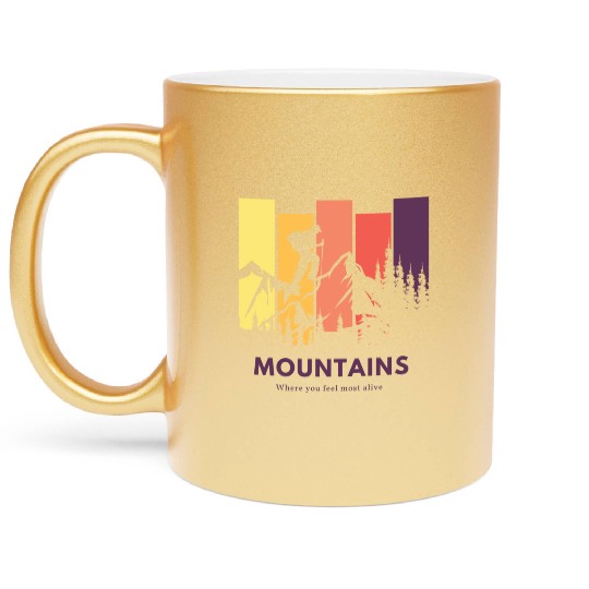 Mountains | Hiking | Nature | Adventure Metallic Mugs
