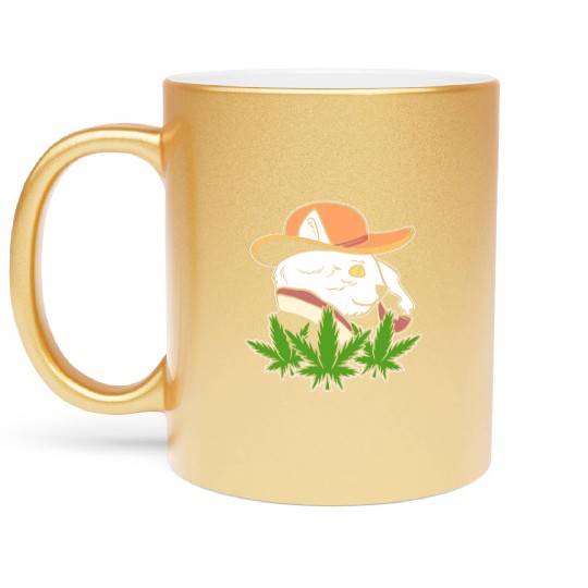 Cowboy Cat Rancher Gift Metallic Mugs