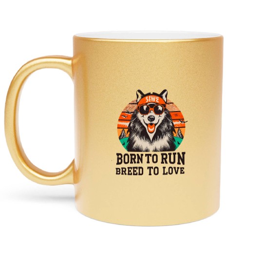 Border Collie Dog Lover Metallic Mugs Metallic Mugs Apparel