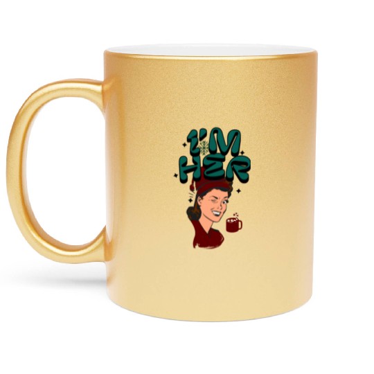 Im Her! Christmas/ Mrs. Claus design Metallic Mugs