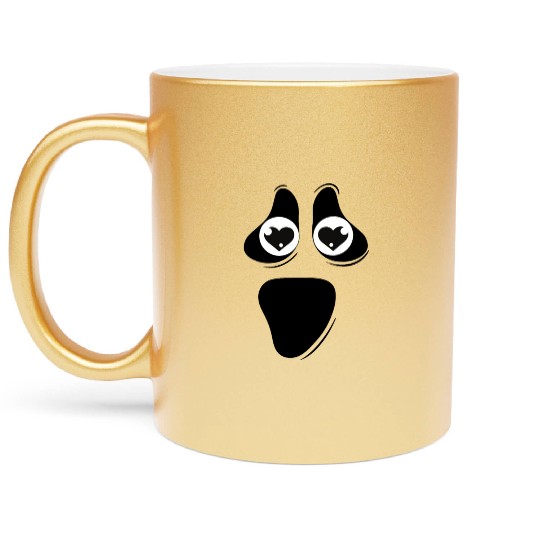 Cute Inlove Ghost Face Metallic Mugs