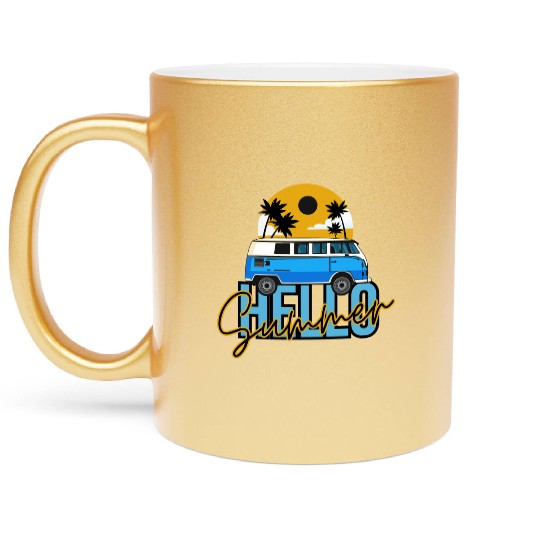 Hello Summer Metallic Mugs