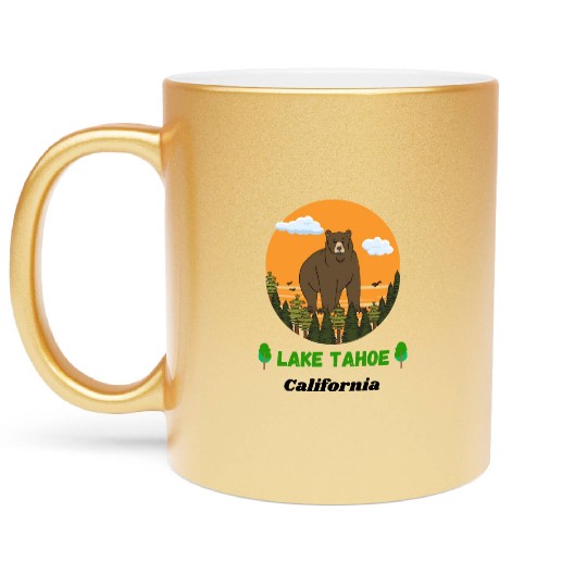 Lake Tahoe California Metallic Mugs