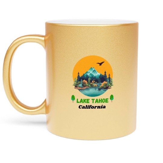 Lake Tahoe California Metallic Mugs