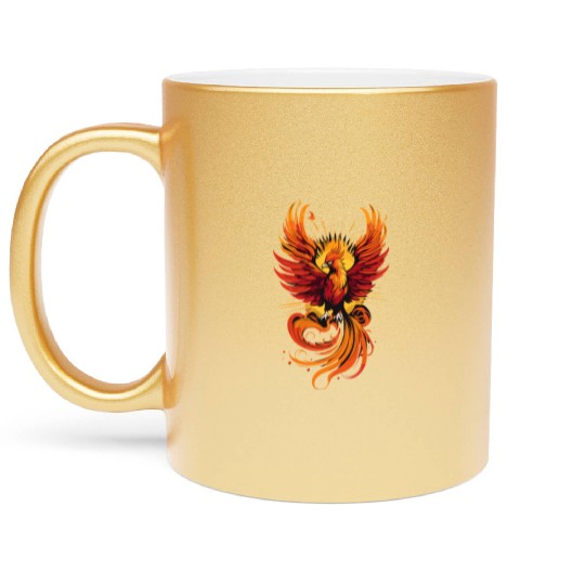 Phoenix bird - Ancient Greek Mythology Metallic Mugs