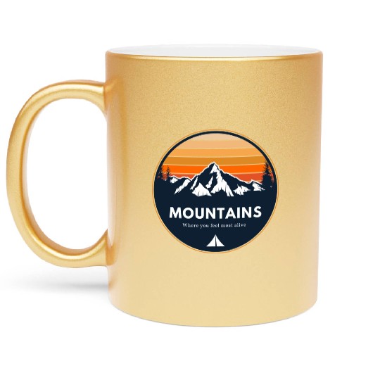 Mountain | Hiking | Adventure | Nature Metallic Mugs