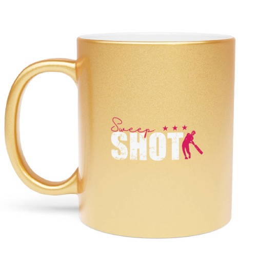 Sweep Shot Cricket Metallic Mugs